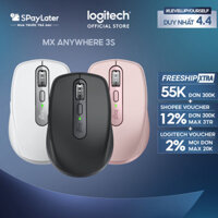 Chuột không dây Logitech MX Anywhere 3S Silent - Thiết kế tiện lợi, chuột cảm ứng đa năng, độ nhạy 8000DPI, sạc nhanh qu