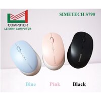 Chuột không dây máy tính văn phòng SIMETECH S790 Black/Blue/Pink (Kèm pin AA)