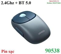 Chuột không dây MU102 FUN+ Bluetooth 5.0 / 2.4GHz 4000DPI, Slient Button Ugreen 90538 cao cấp