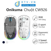 Chuột không dây Onikuma CW926, Chiếu sáng RGB, Hỗ trợ Bluetooth và có dây, Tiết kiệm năng lượng thông minh, DPI 5 tốc độ, Thiết kế tiện dụng, Để làm việc trò chơi thể thao điện tử
