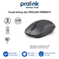 Chuột không dây PROLiNK PMW5010 kết nối tốc độ cao, tiết kiệm pin dùng cho PC, Macbook, Laptop - Hàng chính hãng - Than chì