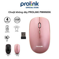 Chuột không dây PROLiNK PMW6006 giá rẻ, độ nhạy cao dành cho PC, Macbook, Laptop - Hàng chính hãng - Rose Gold