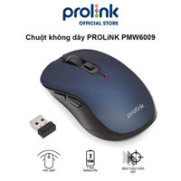 Chuột không dây PROLiNK PMW6009 độ nhạy cao, tiết kiệm pin dành cho PC, Macbook, Laptop - Hàng chính hãng - Màu xanh