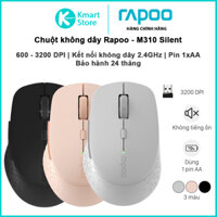 Chuột không dây Rapoo M310 Silent | Kết nối không dây 2.4GHz | 600 - 3200 DPI | Pin 1 x AA - Hàng Chính Hãng