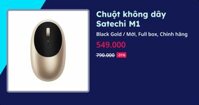 Chuột không dây Satechi M1 (Black Gold - Mới, Full box, Chính hãng)