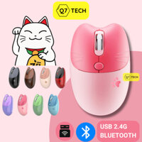 Chuột không dây tai mèo MOFII M3 usb và bluetooth slient click, cho laptop, máy tính, điện thoại