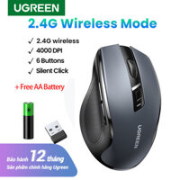 Chuột Không Dây Ugreen 15063 90545 MU006,6 nút im lặng 5 Cấp Độ 4000DPI 2.4G Chính Hãng