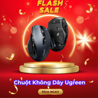 Chuột không dây Ugreen MU006 Bluetooth 5.0 Wireless 2.4G 4000 DPI | 6 Nút | Silent 15508 15063 - Hàng chính hãng