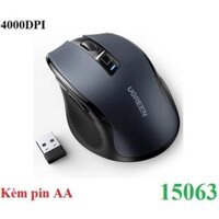 Chuột không dây Ultra Silent 2.4Ghz, chuột công thái học 5 cấp độ 4000DPI Ugreen 15063 cao cấp (kèm pin). BH 12 Tháng