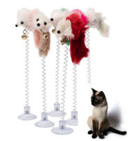 Chuột lò xo dính sàn , đồ chơi cần câu tự tương tác cho mèo, đồ chơi cho thú cưng – MEWSICPETSHOP