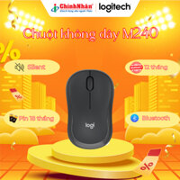 Chuột Logitech M240 màu đen silent - Không dây, Nhỏ gọn, Tương thích Windows, macOS, ChromeOS