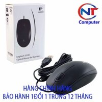 Chuột máy tính có dây chính hãng Logitech B100 - Mouse vi tính cổng kết nối USB B100