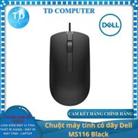 Chuột máy tính có dây Dell MS116 Black - Hàng chính hãng FPT phân phối