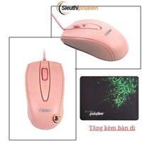 Chuột máy tính có dây Fuhlen L102 bản màu hồng siêu xinh, Fuhlen L102 Pink, Chuột usb màu hồng