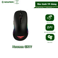 Chuột máy tính có dây gaming newmen GX1-V,Chipset A3050,4000DPI,LED RGB backlit-Hàng chính hãng,Bảo hành 24 tháng