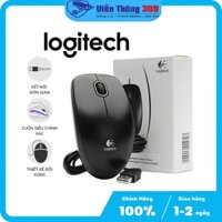 Chuột máy tính có dây Logitech B100 màu đen- chuột có dây cổng usb chuyên dùng cho văn phòng