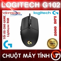 Chuột máy tính có dây Logitech G102 Lightsync RGB Black chuyên Game hàng xịn chính hãng Digiworld New 100%