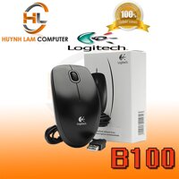Chuột máy tính có dây Logitech B100 bấm êm DGW phân phối-DGW