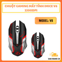Chuột Máy Tính Có Dây Văn Phòng Gaming IMICE V8 Giá Rẻ Chống Ồn DPI 3200 Chơi Game Mượt Mà