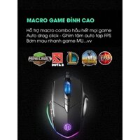 Chuột máy tính gaming chơi game TEKKIN X21 bản có dây tắt âm silent siêu nhạy 7200 DPI Led RGB - Chính hãng