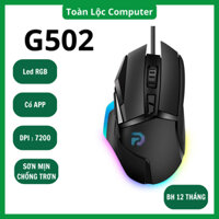 Chuột Máy Tính Gaming Có Dây Led RGB G502 Thiết Kế 8 Nút Cực Đẹp Tốc Độ 7200 DPI Chơi Game cực ngon, có APP chỉnh macro