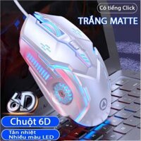 Chuột máy tính Gaming Coputa Chuột chơi game laptop có dây G5 LED RGB - Màu trắng