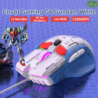 Chuột Máy Tính Gaming G6 Gundam,Bumblebee.Chuột Máy Tính Văn Phòng Có Dây, Led RGB 16 Triệu Màu,12800 DPI Hỗ Trợ Macro