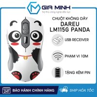 Chuột Máy Tính Không Dây DareU LM115G - Multi-color Cute Panda - Gấu Trúc - Tặng Kèm Pin - Bảo Hành 24 Tháng