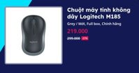 Chuột máy tính không dây Logitech M185 (Grey - Mới, Full box, Chính hãng)
