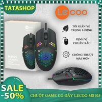 Chuột máy tính Lecoo MS105, chuột game có dây, đèn led, thiết kế công thái học dễ sử dụng