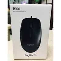 Chuột máy tính Logitech B100 Đen Chính Hãng Logitech Cho Laptop Để Bàn