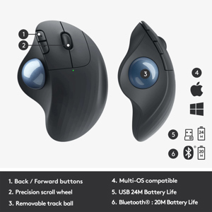 Chuột máy tính Logitech Ergo M575 Wireless Trackball