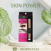 Chuốt Mi + Kẻ Mắt Eyeliner Browit By Nongchat 2in1 Universal Mascara & Eyeliner 3D