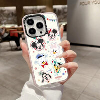 Chuột Mickey Graffiti Tranh Không Dây Sạc Từ Tính Cho IPhone 11 14 15 16 Pro Max 12 13 Pro Max Cover 14 15 16 PLUS Silicon Mềm Trong Suốt Ốp Lưng Chống Sốc