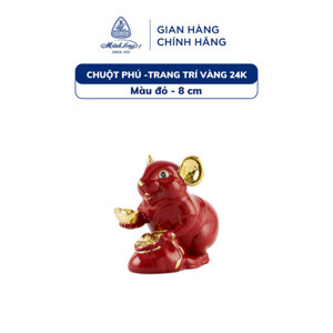 Chuột Phú 8cm – Trang trí vàng 24K