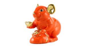 Chuột Phú 8cm – Trang trí vàng 24K