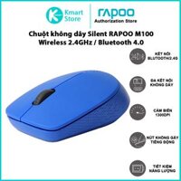Chuột Quang Bluetooth Không Dây Rapoo M100 Silent - Hàng Chính Hãng  - Blue