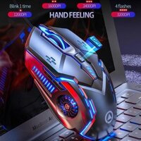 Chuột Quang Chơi Game Có Dây G5 Không Gây Tiếng Ồn Dùng Cho PC Laptop - Phiên bản âm thanh màu hồng