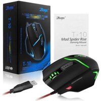 Chuột Quang Chơi Game Có Đèn LED ZELOTES T-10 (7200DPI) TẶNG BÀN DI CHUỘT.