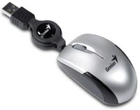 Chuột Quang Dây Rút Genius Micro Traveler USB (Bạc)