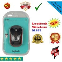 Chuột Quang Không Dây Logitech M185 Wireless Usb Kèm Pin AAA , Full Màu Black / Gray / Red