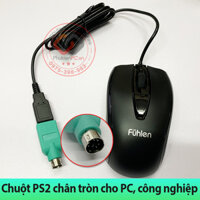 Chuột quang PS2 chân tròn chính hãng 1000 Dpi cho PC, máy tính công nghiệp