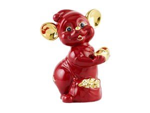 Chuột Quý 16 cm – Trang trí vàng 24K