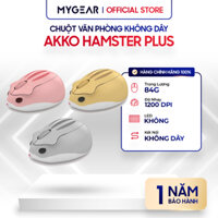 Chuột Văn Phòng Không Dây - AKKO Hamster Plus Mono màu hồng / Hima / Taro dễ thương - Chính hãng bảo hành 1 năm