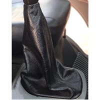 Chụp bụi cần số Trago Hyundai da bò thật không bong nổ da - Ốp da chắn bụi hộp số Hyundai Trago