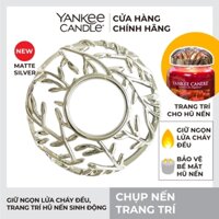 Chụp nến Yankee Candle, chụp nến trang trí, phụ kiện nến, mẫu Matte Silver