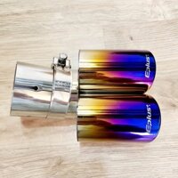 Chụp Ông Xả Đôi Đuôi Pô Ô Tô Cổ Cong 45 Độ Đường Kính 6.3cm Đầu Ra 2 Màu Omber Xanh Bạc Lắp Đặt Dẽ Dàng Điều Chỉnh