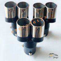 Chụp pô, đuôi bô ô tô 1 ống hoặc 2 ống xả cong trang trí ô tô, kiểu dáng thể thao
