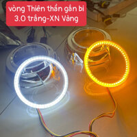 Chụp Xi+Vòng Thiên Thần Trắng XN Vàng Gắn Bi led Bi xenon oto xe máy