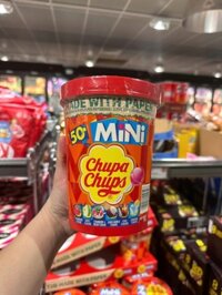 Chupa Chups Mini Tub Lollipop kẹo mút mini 6 vị 50 cây 300g (05/27)